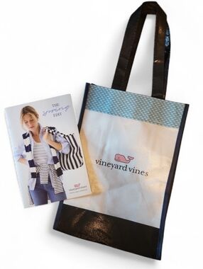 Vineyard Vines Whale Tote Gift Bag w Spring Mailer Preppy Coastal